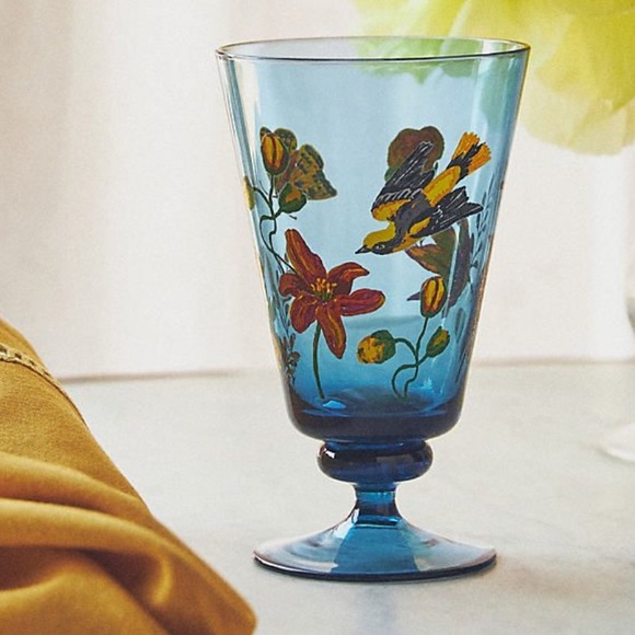 Anthropologie Other - (2 goblets) NWT anthropologie Nathalie Lete hand painted wine golbets